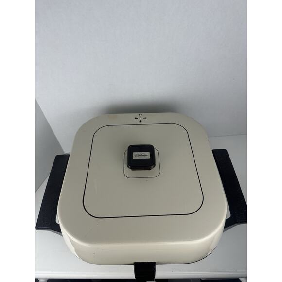 VTG Sunbeam 12"x12" Frypan Electric Skillet Cooker 80s Almond Works Retro - Picture 3 of 6